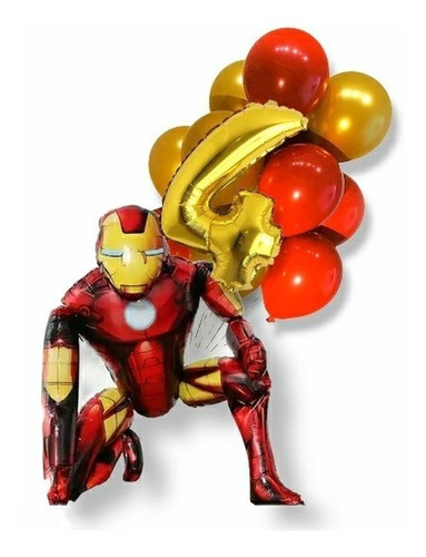 Imagen 1 de 1 de Globo Ironman Tony Stark Látex Airon Man Marvel Avengers 
