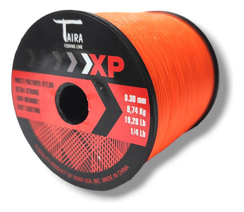 Bobina Nylon Taira Xp 1/4lb 0,30 Mm Ideal Lance Pesca