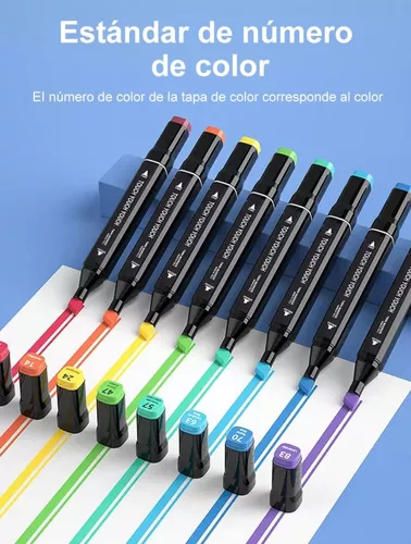 Marcadores De Doble Punta 100 Colores Plumones Punta Pincel