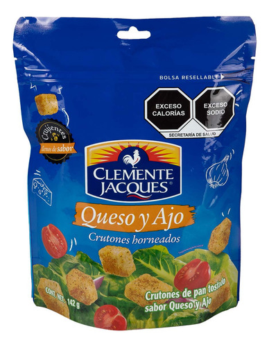 Crutones Clemente Jacques Queso y Ajo 142g