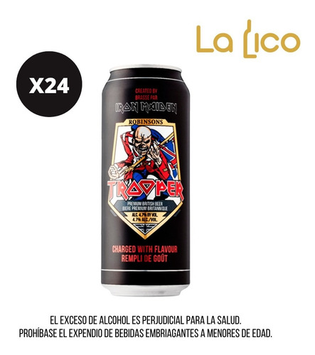 Cerveza Trooper Lata 500 X24 - mL a $30