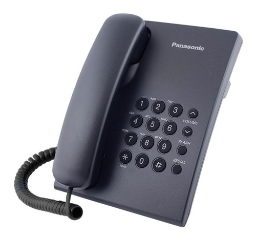 Teléfono Panasonic Fijo Kx-ts500 Negro 