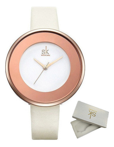 Shengke K0084 Relojes De Cuarzo De Cuero De Moda