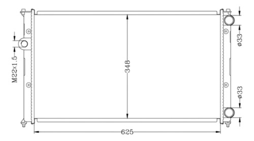 Radiador De Motor Vw Caddy G2 Golf Mk3 Polo G3