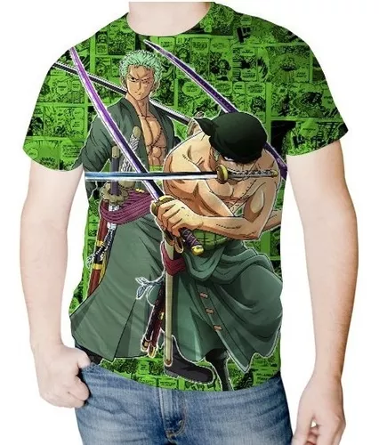 Camisa Camiseta One Piece Zoro Animes