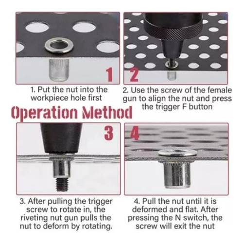 Tuerca Remachable Hilo M6 Fierro Pack 50 - Acero Inoxida
