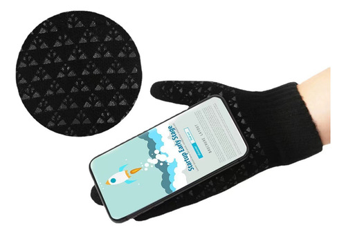 Guantes De Forro Polar Cálidos De Punto Grueso Para Invierno