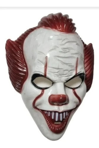 Imagen 3 de 8 de Mascara Careta Rigida De Payaso It Payaso Malvado Disfraz
