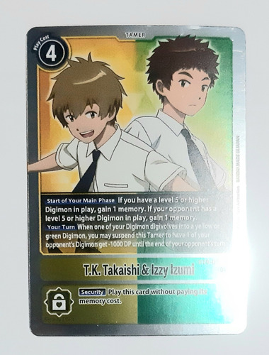 Carta Tamer Tk Takaishi E Izzy Izumi Bt9 Digimon Tcg  