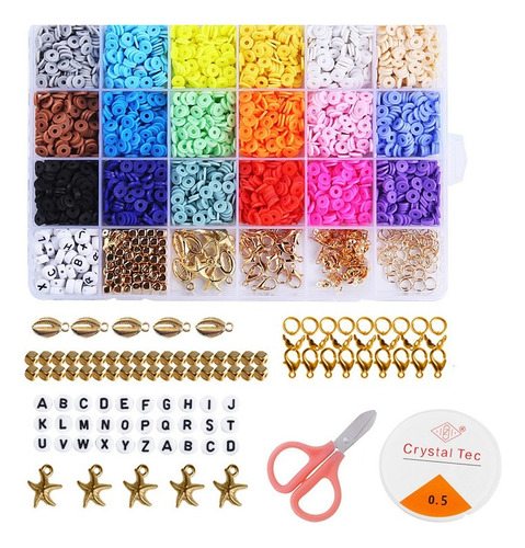 Juego De Cuentas De Vidrio Diy 24 Colores+accesorios Deluxe