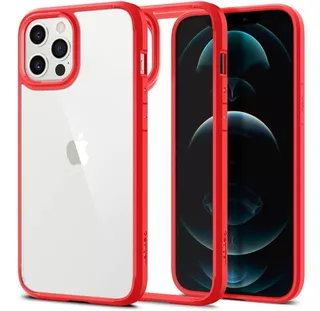 Estuche Spigen Ultra Hybrid Diseñado iPhone 12 Pro Max Rojo