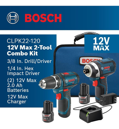 Bosch Clpk22120 - Kit Taladro Desarmado Y Armador De Impacto