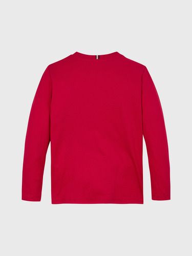 Polera De Niño Flag Rib Insert Rojo Tommy Hilfiger
