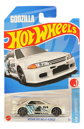 Coche/camioneta miniatura Nissan Skyline GT-R R32 Godzilla HW J-Imports de Mattel 2022