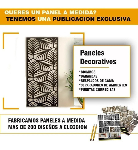 Imagen 3 de 9 de Panel Decorativo Biombo Separador De Ambiente