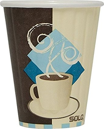 Solo Ic8-j7534 Duo Escudo Aislante Taza De Papel Caliente, 8