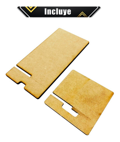 Soporte Celular Escritorio Base Porta Telefono Mdf Madera