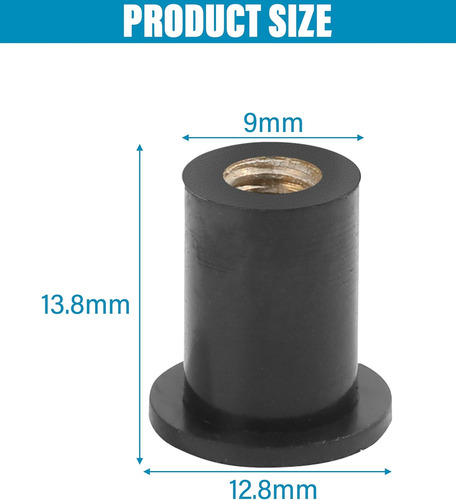 Tuercas De Goma Métricas M5 Para Motocicleta