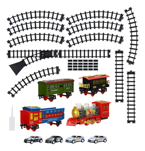 Juego De Tren Eléctrico, Juego De Vías De Tren, Locomotora