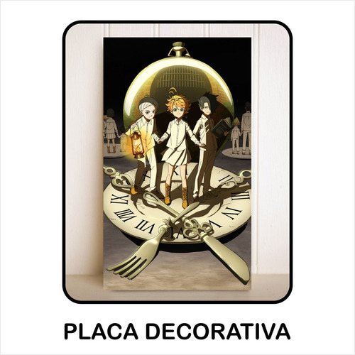Imagem 3 de 3 de Camiseta Camiseta Anime Promised Neverland + Mini Placa