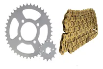 Comprar Kit Transmision Cadena Corona Piñon Skua 150 200 Dorada