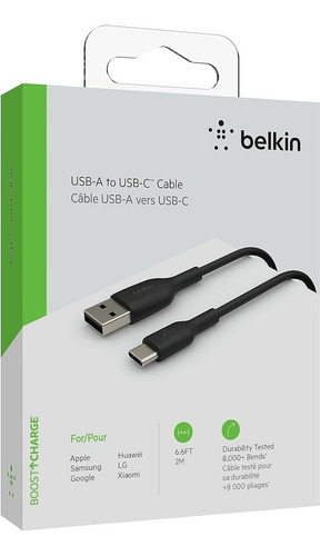 Cabo Belkin Boostcharge Usb-c Usb-a iPhone 15, Samsung 2m