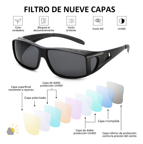 Gafas De Sol Envolventes Moda Polarizados Hombre Y Mujer