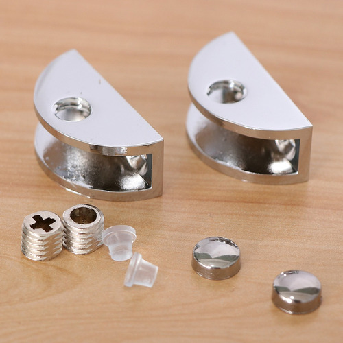 Aplicável A 2 Pedazos Clips De Vidrio Soporte De Estante