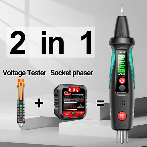 Probador De Voltaje Aneng Modelo Sin Contacto Lcd Color