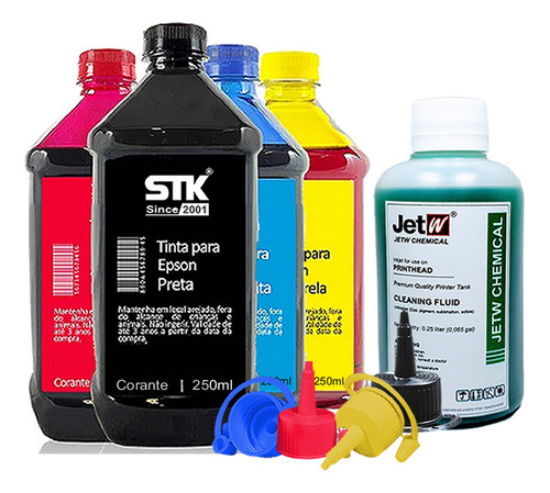 1250ml Tinta Compatível Impressora Epson L395 L3110 L3150 Xp