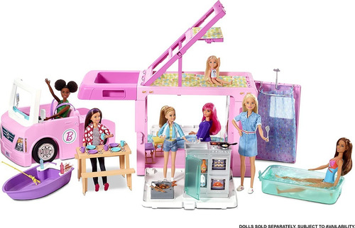 Set De Juego Barbie Estate Cámper De Los Sueños 3 En 1 Nuevo