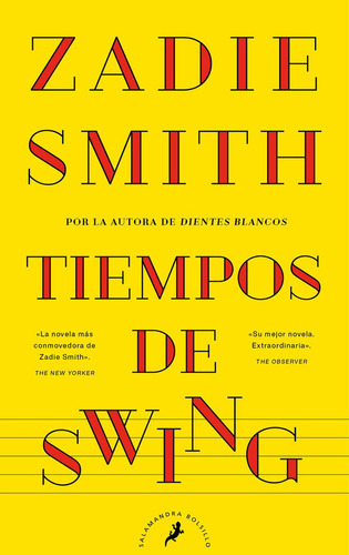 Tiempos De Swing, De Zadie Smith. Editorial Salamandra Bolsillo, Tapa Blanda En Español