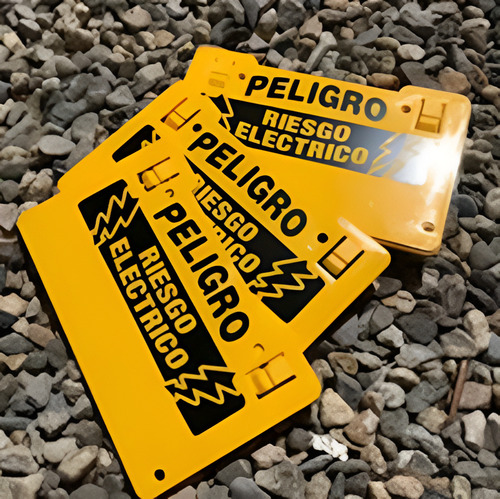 Alarma Cerco Eléctrico Amarillo - 2 Unidades De Peligro
