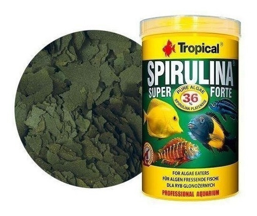 Tropical Alimento Spirulina Escama Super Forte 200g Peces