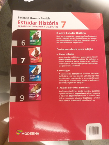 Imagem 2 de 3 de Livro Estudar História 7 - Das Origens Do Homem À Era