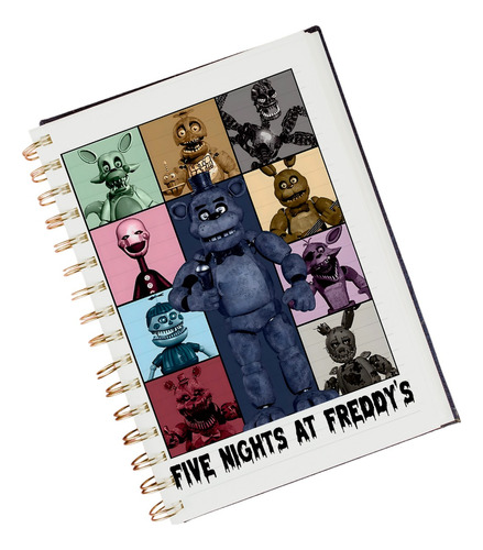 Cuaderno Fnaf Version Basica Cuadriculado 21x15 Cm 100 Hojas