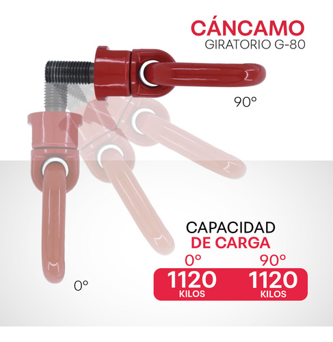 Perno De Ojo Giratorio G80 M16x35 1.12t Ecom