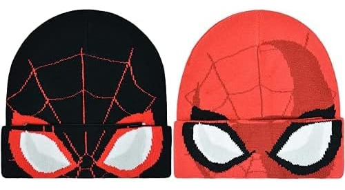 Marvels Spider-man Beanie Bundle, Miles And Peter, Rojo