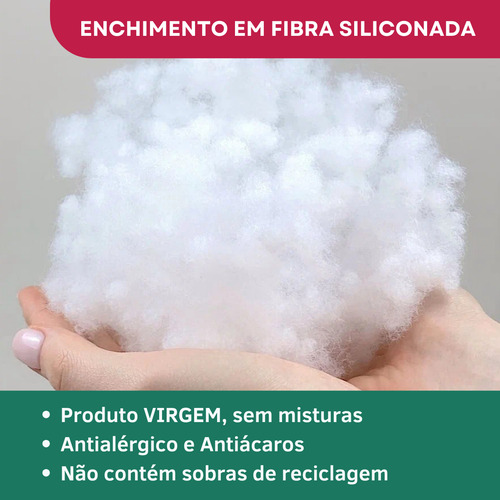 Kit 4 Refil Almofada 50x50 Enchimento Fibra Siliconada Antialérgico Antimofo Confortável E Resistente