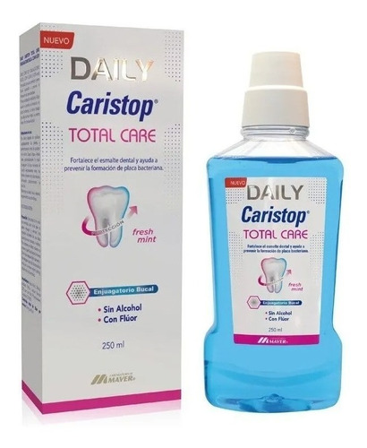 2u Enjuague Bucal Daily Caristop Fluor -fresh Mint 250ml C/u