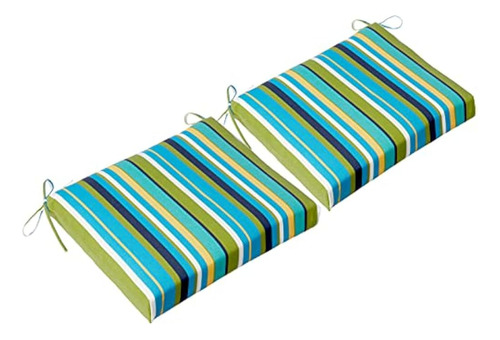 Pillow Perfect Al Aire Libre / Interior Topanga Stripe Lagoo