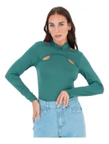 Comprar Remera Manga Larga Modal Soft Gamuzada Abertura