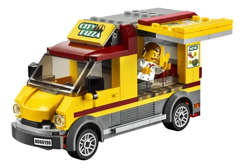 Camión Lego Pizza Van 60150 De Juguete Con Patinete Y 2 Mini