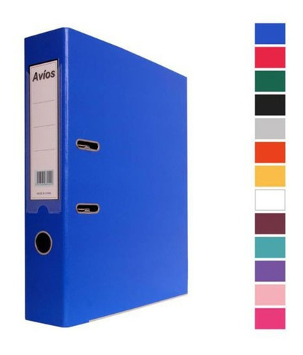 5 Bibliorato Pvc Forrado A4 Avios Reforzado Colores Varios