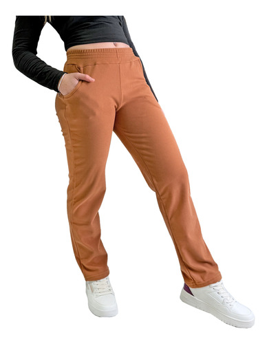 Jogging Recto Mujer Tiro Alto Abrigado Darlon Soft