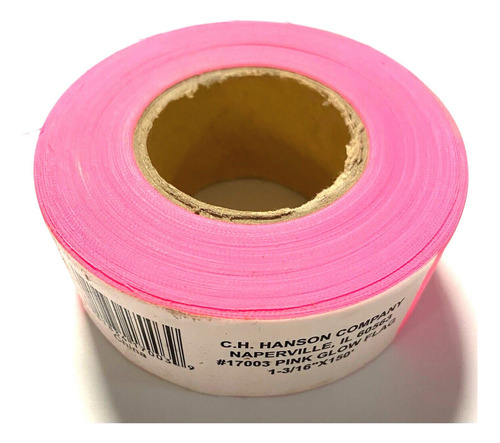C.h. Hanson Pink Flagging Tape 1-3/16 X 150' Hi-vis Pin Ssf