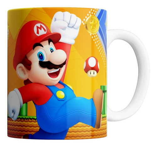 Taza De Cerámica - Mario Bros (nuevos Modelos)