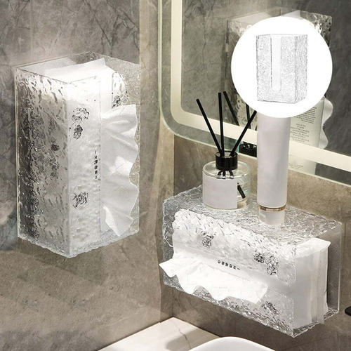Cajón De Pared Para Pañuelos Con Diseño De Glaciar
