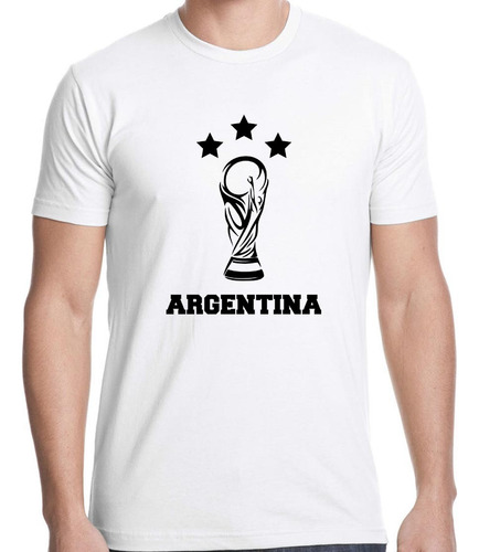 Oferta Remera Argentina Campeon Mundial 100% Algodón Premium