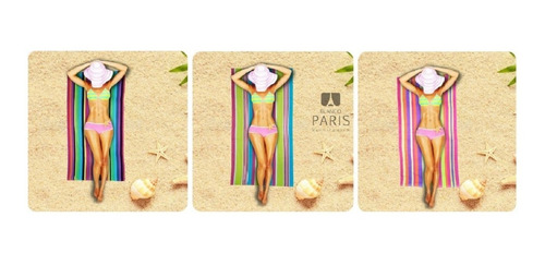 Imagen 2 de 4 de Toalla Toallon Playero Rayado 130 X70cm Secado Rapido Oferta